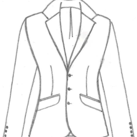 Anna Huling, white "peau de soie" blazer. - Picture 10 of 16